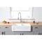 Gourmetier GKFA361810SQD Solid Surface Double Bowl Farmhouse Kitchen Sink, White GKFA361810SQD - alternate 7